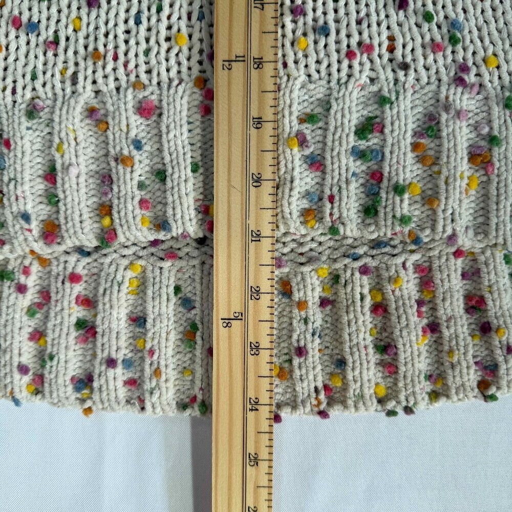 Seven7 Confetti Pom Pom Crew Neck Sz SMALL - Picture 6 of 7